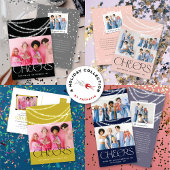 Sparkling Lights Blauw Glitter Vakantie Feest Uitn Kaart