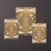 Sparkly Diamonds Gouden bloemen Huwelijk Informatiekaartje (Personaliseer de collectie van deze zelfstandige maker.)