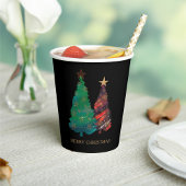 Leuke Sparkly Waterverf Kerstboom Servetten