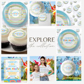 Kleurrijke Meisjes Splash Pool Party Verjaardag Kaart