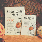 Spooktacular Party Halloween Ghost Photo Birthday Kaart