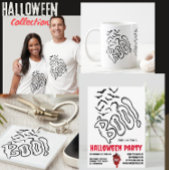 Spooky Bats en Boo Halloween Design Ronde Sticker