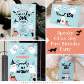 Spooky One Schattige Ghost Boy 1st Birthday Party Servet