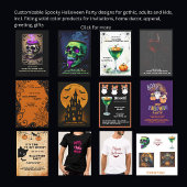 Leuke Halloween Black Cat Party uitnodiging