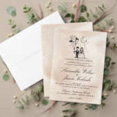 Spooky Kleine Paar Bruiloft All In One Uitnodiging (Personaliseer deze collectie van deze onafhankelijke maker. Test)