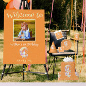 Ghost Moon Spooky One Boy Eerste Verjaardag Hallow Spandoek