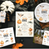 Halloween Spooky One Birthday Flat Dank u kaart