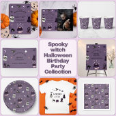 Spooky heks Halloween verjaardagsfeestje Spandoek
