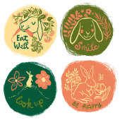 Gepootte cactus Stickers kraken huisplanten