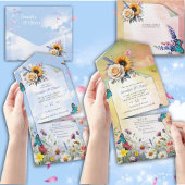 Lente en Zomer Bloeiende Bloemen RSVP Kaartje