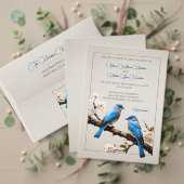 Spring Bluebirds repetitie diner Kaart (Personaliseer deze collectie van deze onafhankelijke maker. Test)