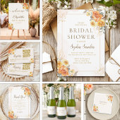 Spring Bridal Shower Featuring Orange Blossoms Sparkling Wijnetiket