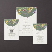 Spring Herfst Boho Wildflower Bloom Whimsical Kaart (Personaliseer de collectie van deze zelfstandige maker.)