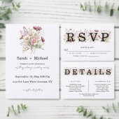 Spring Floral Acrylic Wedding Invitation Acryl Uitnodigingen (Personaliseer de collectie van deze zelfstandige maker.)