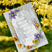 1e verjaardag Baptisme spring bloemen en tulpen Kaart