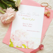 Roze Romance Peony Wedding Save the Date Vierkante Sticker