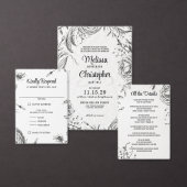 Spring Garden Wedding Ceremony Programma Handwaaier (Personaliseer de collectie van deze zelfstandige maker.)