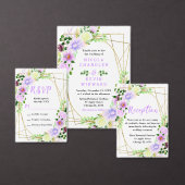 Spring Purple Flowers with Foliage Welcome Sign Poster (Personaliseer de collectie van deze zelfstandige maker.)