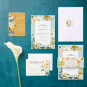 Pastel kleuren Spring Garden Wildflower bruiloft Informatiekaartje (Personaliseer de collectie van deze zelfstandige maker.)