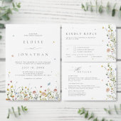 Lente Bloementuin Minimalistische Trouw RSVP Briefkaart (Personaliseer de collectie van deze zelfstandige maker.)