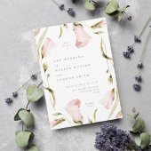 Spring Boho Flow Wildflower Framed Wedding Kaart