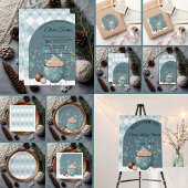 Sprinkles Hot Cocoa Winter Snowflakes Baby shower Bedankkaart