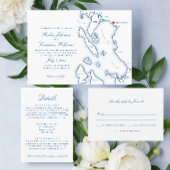 Elegant Bellingham Washington kaart bruiloft