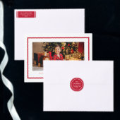 Eenvoudig rood wit streep vakantie retour adres etiket