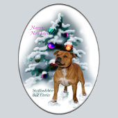Staffordshire Bull Terrier-kerstcadeaus Feestdagen Kaart