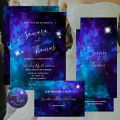 Star Licht Blauw Sky Bruiloft Ronde Sticker