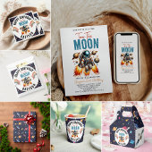 Begin met het slepen van de maan 2e verjaardag rui papieren bordje