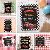 Start Your Engines! Fun Racing Driver Birthday Boy Kaart