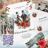 Steampunk sneeuwpop en steampunk sneeuwvrouw tissuepapier