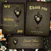 Steampunk hart, bedankkaart