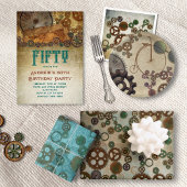 Steampunk  kaarttandwielen tissuepapier