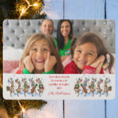 Groene naam Marching Quirky Christmas Reindeer Kleine Kerstsok