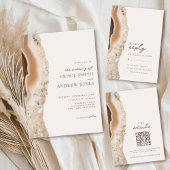 Agate Marble Wedding Acryl Uitnodigingen