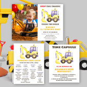 Bouw Truck Time Capsule 1e verjaardag Poster
