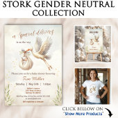 Speciale Levering Unisex Stork Nieuwe Baby Naam Te Cadeaupapier