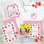 Berry roze gekleurde Gingham check patroon Tissuepapier