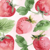 Cute roze aardbei bedankkaart