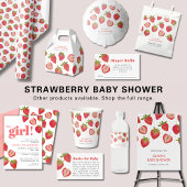 Aardbeien Baby shower Diaper Raffle Informatiekaartje
