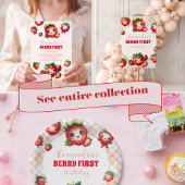 Aardbei Berry First Birthday Kaart