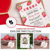 Berry First Birthday Strawberry Bedankjes Labels