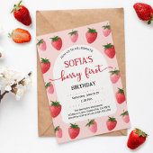 Aardbei Berry First Birthday Spandoek