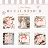 Strawberry Bow Vrijgezellenfeest Bedankkaart