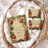 Strawberry Cottagecore Baby Shower Servet