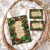 Strawberry Fairytale Baby Shower Diapper Raffle Informatiekaartje