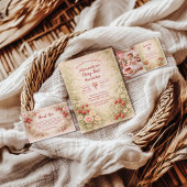 Strawberry First Birthday Garden Party 1st Birthda Kaart