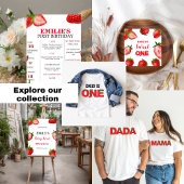 Een aardbei Baby 1e verjaardag aardbei thema Romper